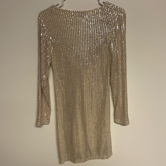Pink Lily Celebratory Night Sequin Champagne Dress - Picture 5 of 6